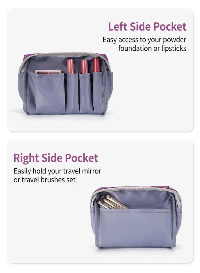 Narwey Large Makeup Bag Zipper Pouch Travel Cosmetic Organizer for Women and Girls (Large, Purple) - Image 5