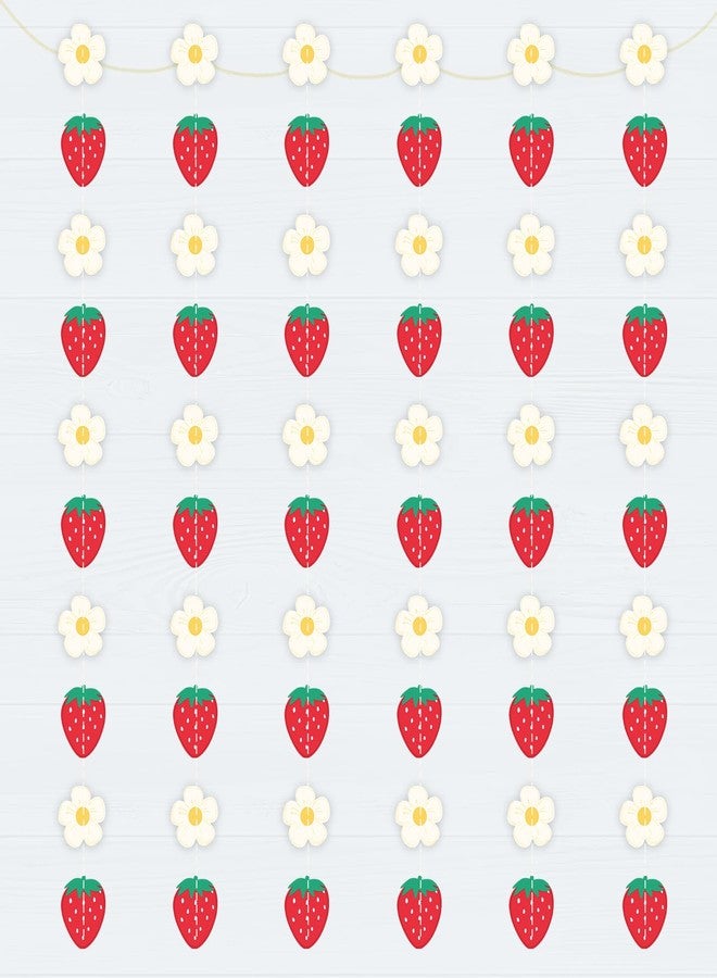 blissfulmilo Strawberry Party Decorations, Strawberry Garland Hanging Fruit Banners, Berry First Birthday Decorations for First Birthday, Baby Shower, Wedding, Picnic, Classroom, Christmas & Home - Image 1