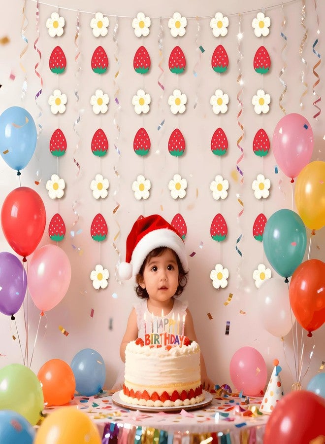 blissfulmilo Strawberry Party Decorations, Strawberry Garland Hanging Fruit Banners, Berry First Birthday Decorations for First Birthday, Baby Shower, Wedding, Picnic, Classroom, Christmas & Home - Image 3