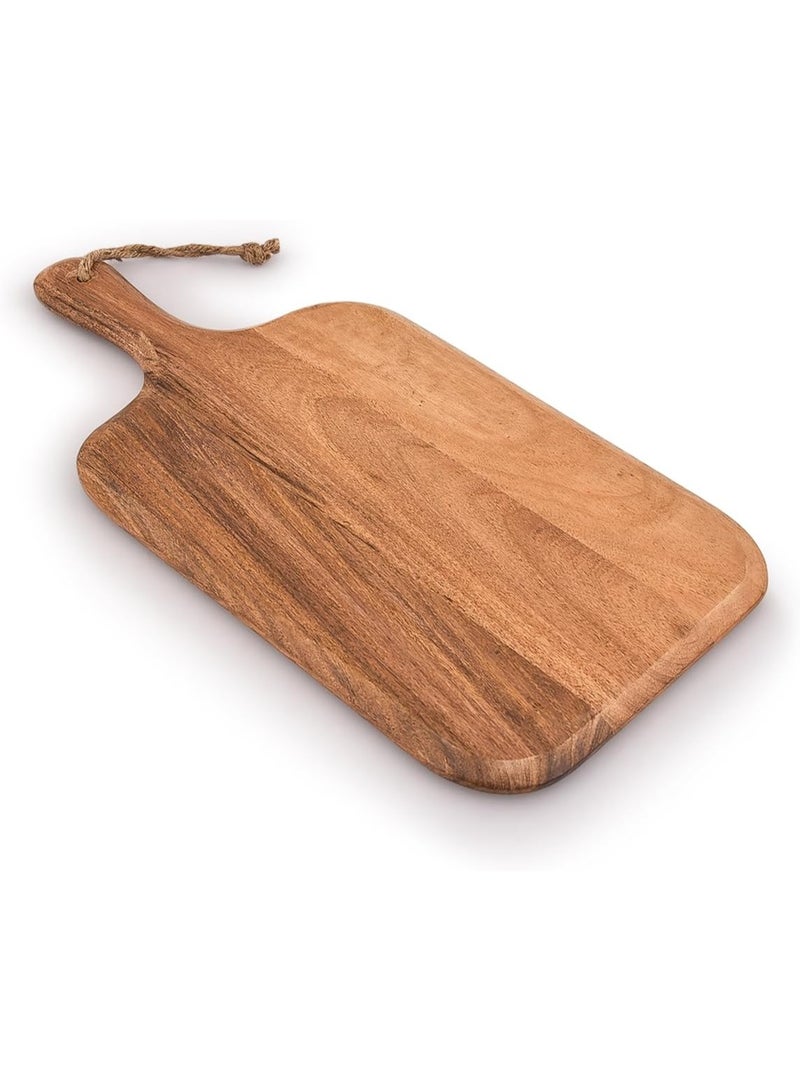 Kaizen Casa Acacia Wood Cutting Board, for Meat, Cheese, Bread, Vegetables & Fruits, with Grip Handle (38.1cm x 17.78cm) - Image 1