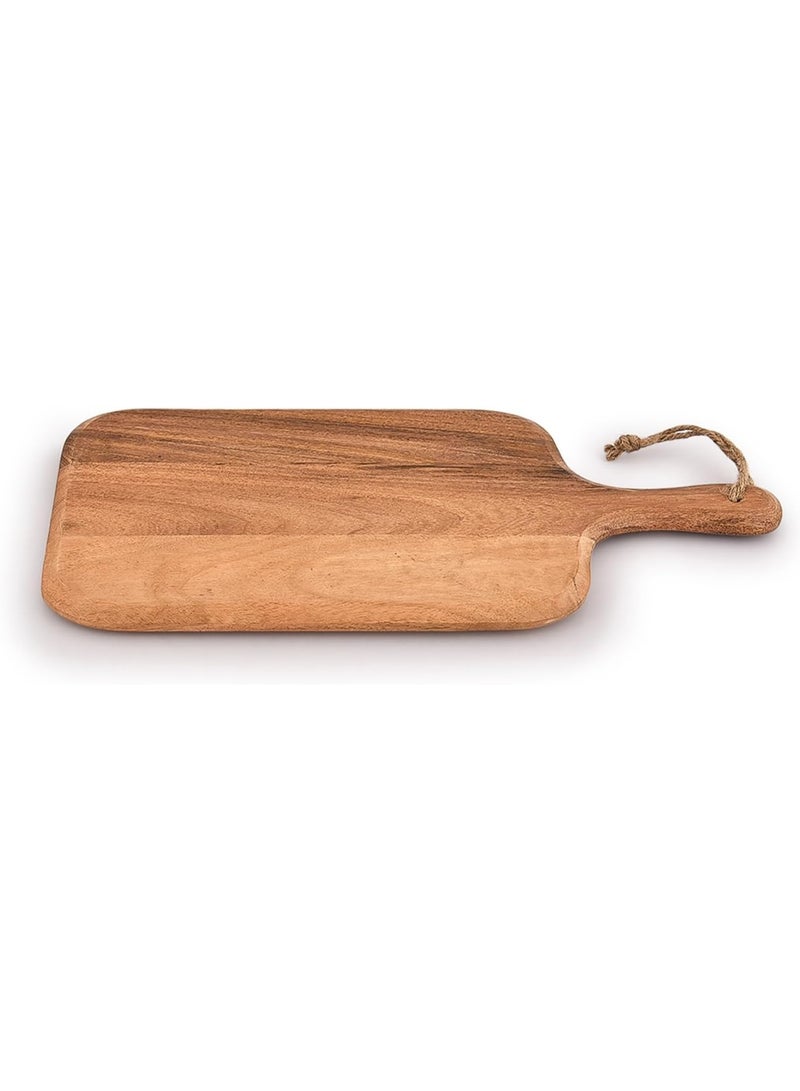 Kaizen Casa Acacia Wood Cutting Board, for Meat, Cheese, Bread, Vegetables & Fruits, with Grip Handle (38.1cm x 17.78cm) - Image 4