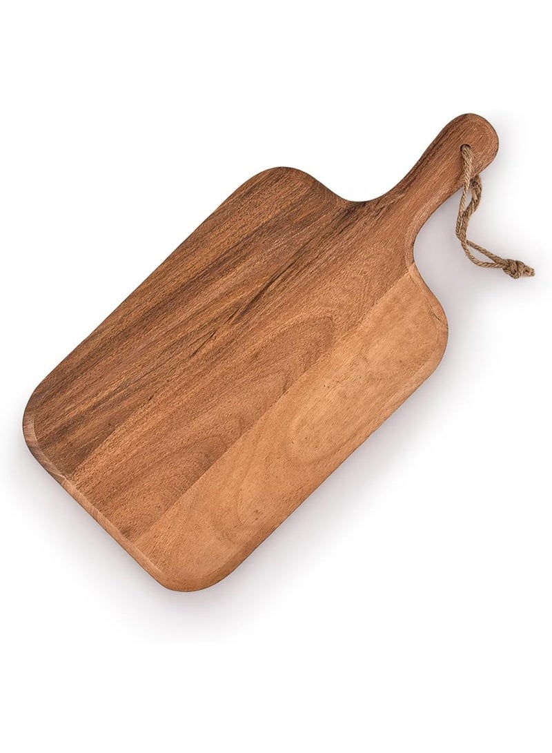 Kaizen Casa Acacia Wood Cutting Board, for Meat, Cheese, Bread, Vegetables & Fruits, with Grip Handle (38.1cm x 17.78cm) - Image 2