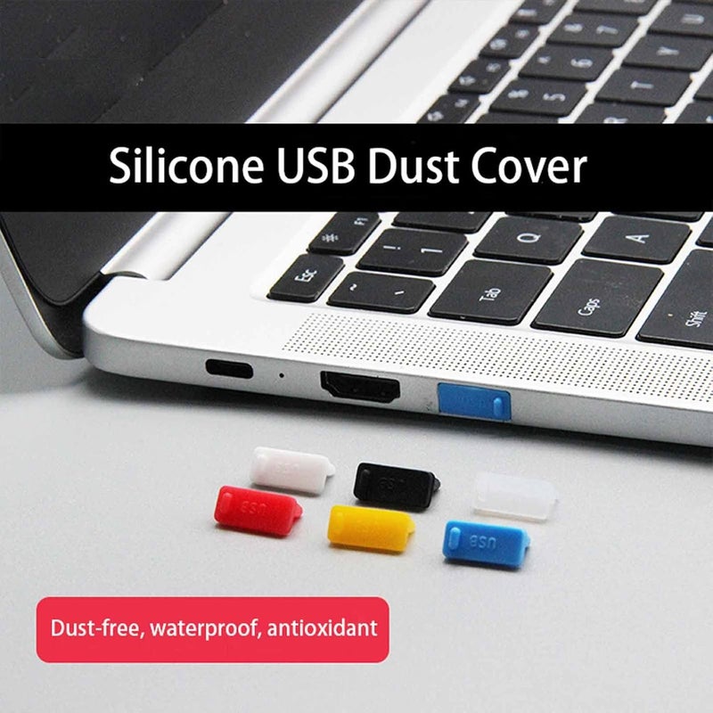 Piplus Pi+® (PiPlus®) USB A Type Female Port Cover Caps - Silicone USB Port Plugs Dust Cover Protect USB Ports from Dust and Oxidation Compatible with USB Type A Female Interface -25 Units -Black - Image 5