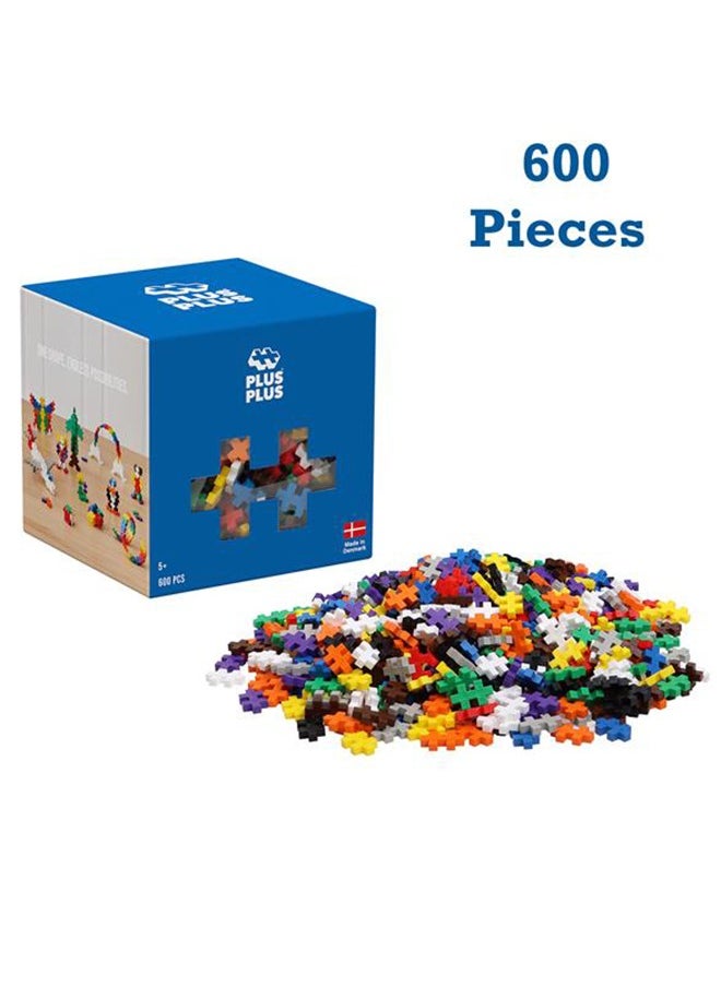 Plus-Plus Open Play Set - 600 Piece - Basic Color Mix, Construction Building Stem Toy, Interlocking Mini Puzzle Blocks For Kids  - Image 1