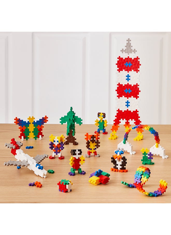 Plus-Plus Open Play Set - 600 Piece - Basic Color Mix, Construction Building Stem Toy, Interlocking Mini Puzzle Blocks For Kids  - Image 4