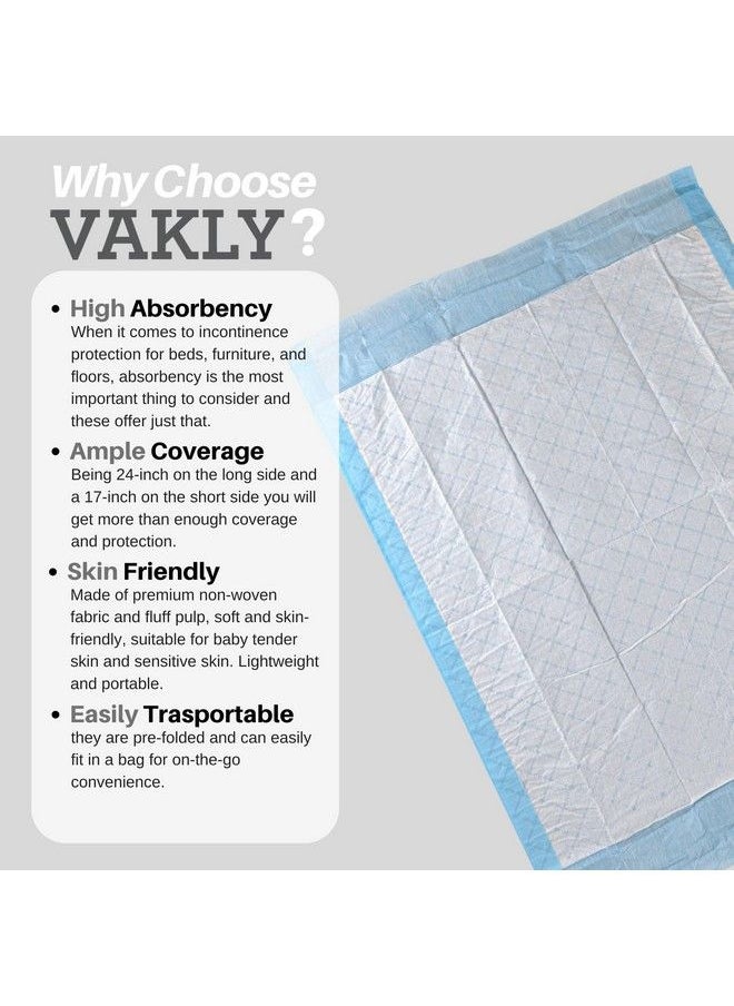 Vakly Disposable Changing / Under Pads [Pack Of 25] Disposable Soft Absorbent Waterproof 17X24 Incontinence Underpad Protector Liners For Beds Chairs Diaper Changing For Adults And Baby Protection  - Image 4