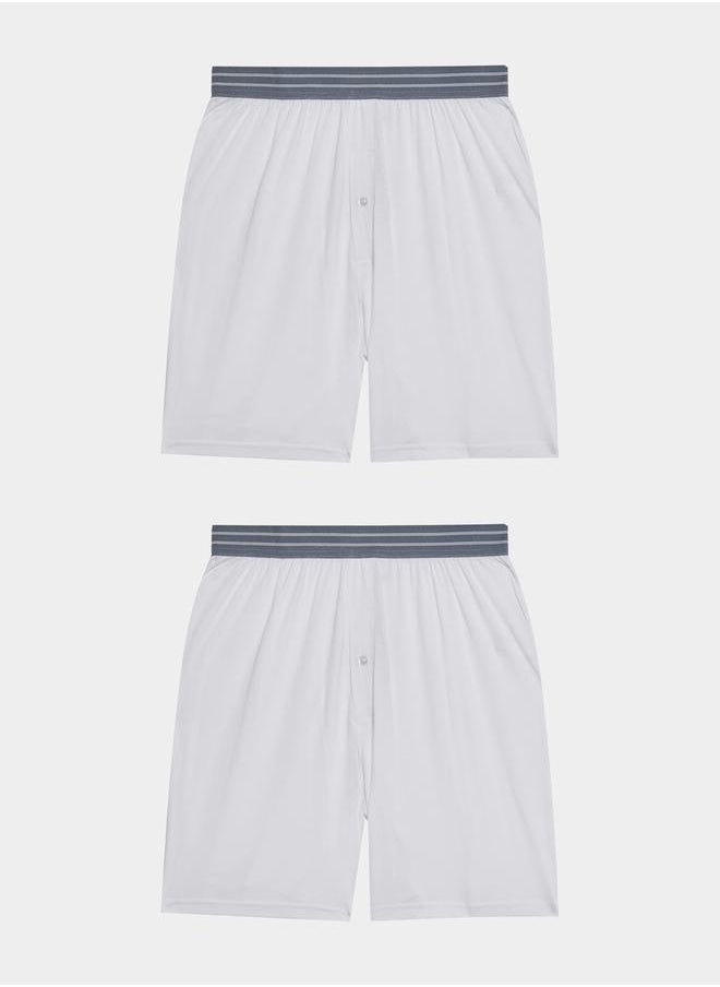 Styli - Pack of 2 - Knitted Boxer With Elasticated Waistband - Image 1