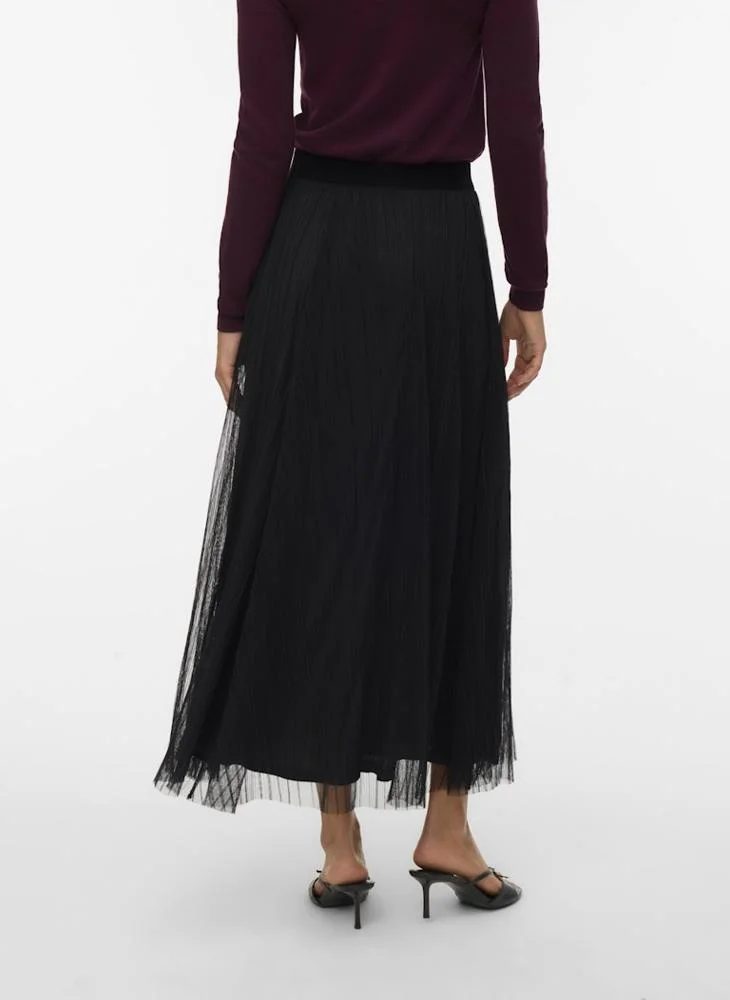 VERO MODA Vmpearl Mesh Detail Maxi Skirt