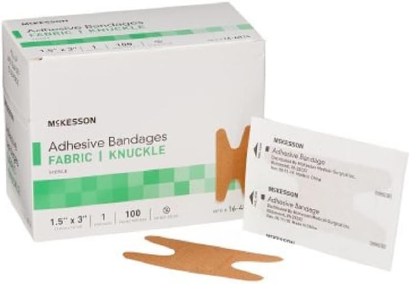 McKesson Medi Pak Performance Bandage Adhesive Fabric Knuckle, 1.5"x3" Latex Free, 4.2 Ounce