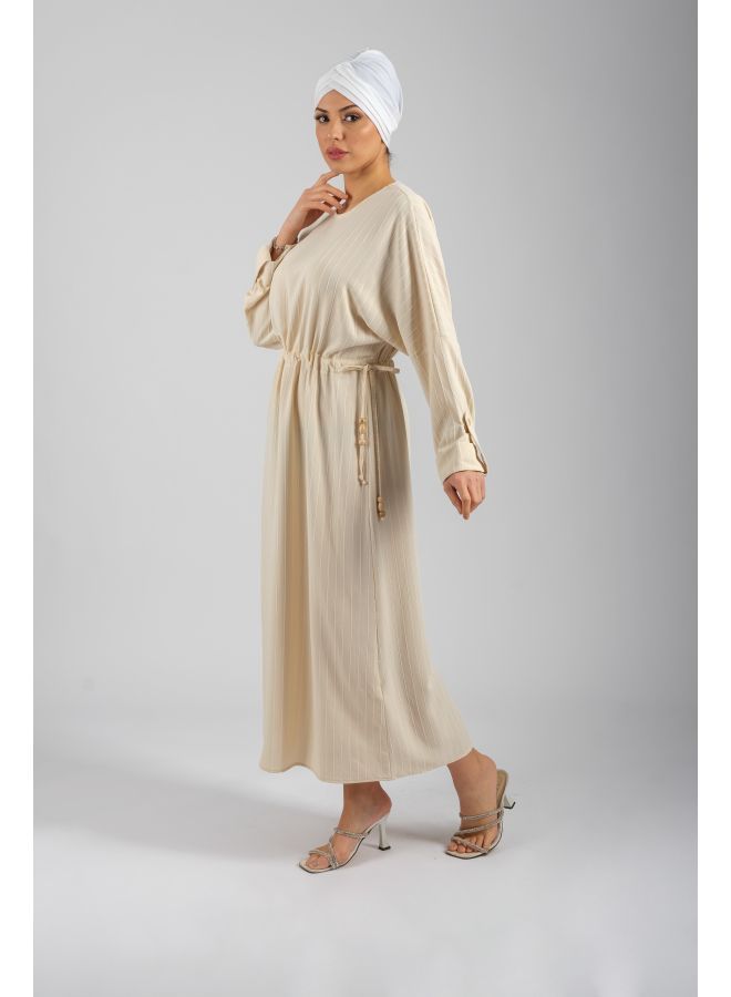 لندونيلا فستان نسائي طويل بتصميم سهرة مع أكمام طويلة - مقاس واحد - 100269 - Image 4