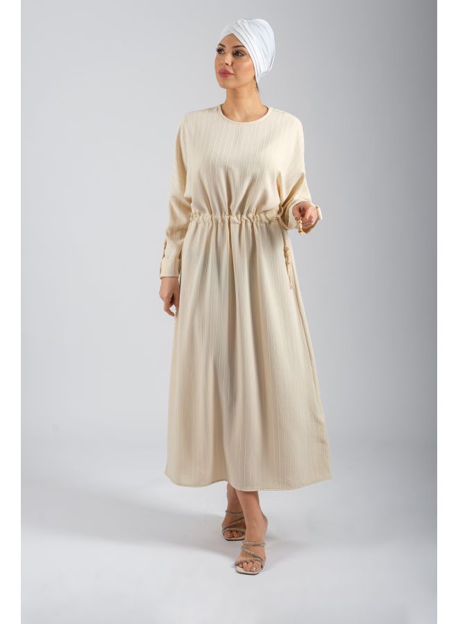 لندونيلا فستان نسائي طويل بتصميم سهرة مع أكمام طويلة - مقاس واحد - 100269 - Image 3