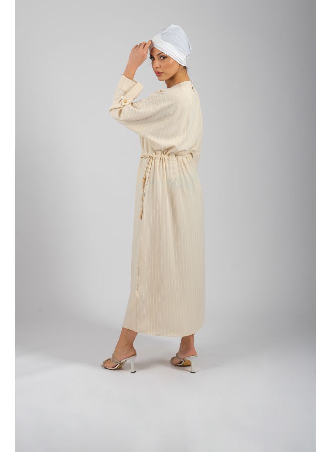 لندونيلا فستان نسائي طويل بتصميم سهرة مع أكمام طويلة - مقاس واحد - 100269 - Image 5