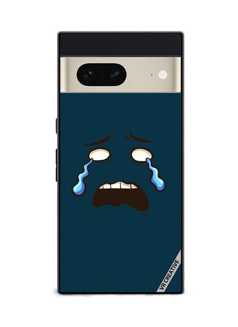 Protective Case Cover For Google Pixel 7 Crying Face Design Multicolour
