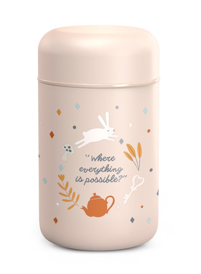 SUAVINEX ترمس طعام الأطفال للأطعمة الساخنة والباردة 100% من الفولاذ المقاوم للصدأ مع غطاء محكم للسفر زجاجة وحافظة طعام للأطفال 0M+ 400 مل وردي - Image 1