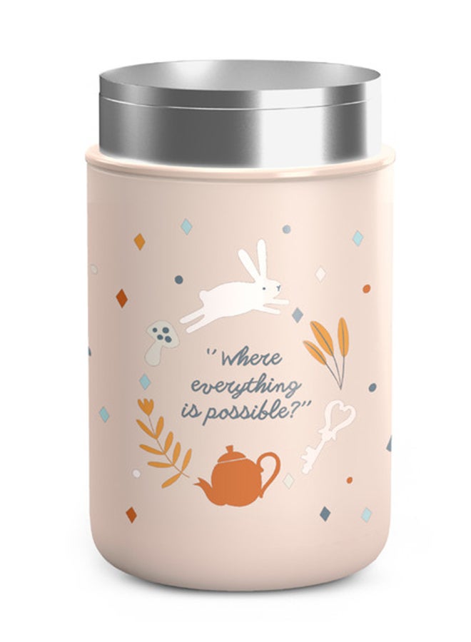 SUAVINEX ترمس طعام الأطفال للأطعمة الساخنة والباردة 100% من الفولاذ المقاوم للصدأ مع غطاء محكم للسفر زجاجة وحافظة طعام للأطفال 0M+ 400 مل وردي - Image 2