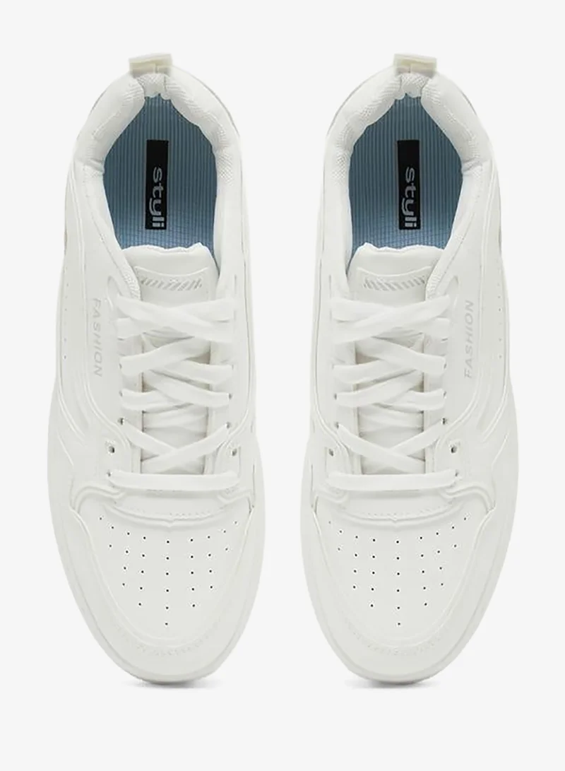 Styli Active Low Top Platform Sole Lace Up Sneakers