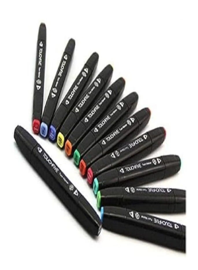 مجموعة من 10 أقلام تحديد مزدوجة (ألوان متنوعة) - Image 1