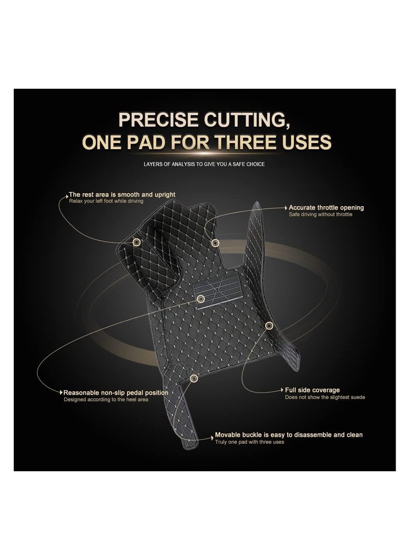 WINCA Car Floor Mats Compatible With Toyota Fortuner 2015-2016 PVC Leather Non-slip Weather Color Available (Beige) - Image 3