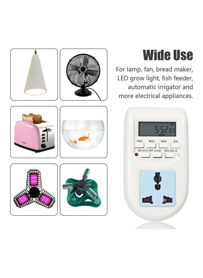 NIBEMINENT Plug In Switch Timer White - Image 2