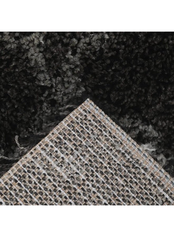 دواسة باب بولي بروبلين اشلي شاج النساجون الشرقيون، 50×80 سم - اسود رمادي - Image 3