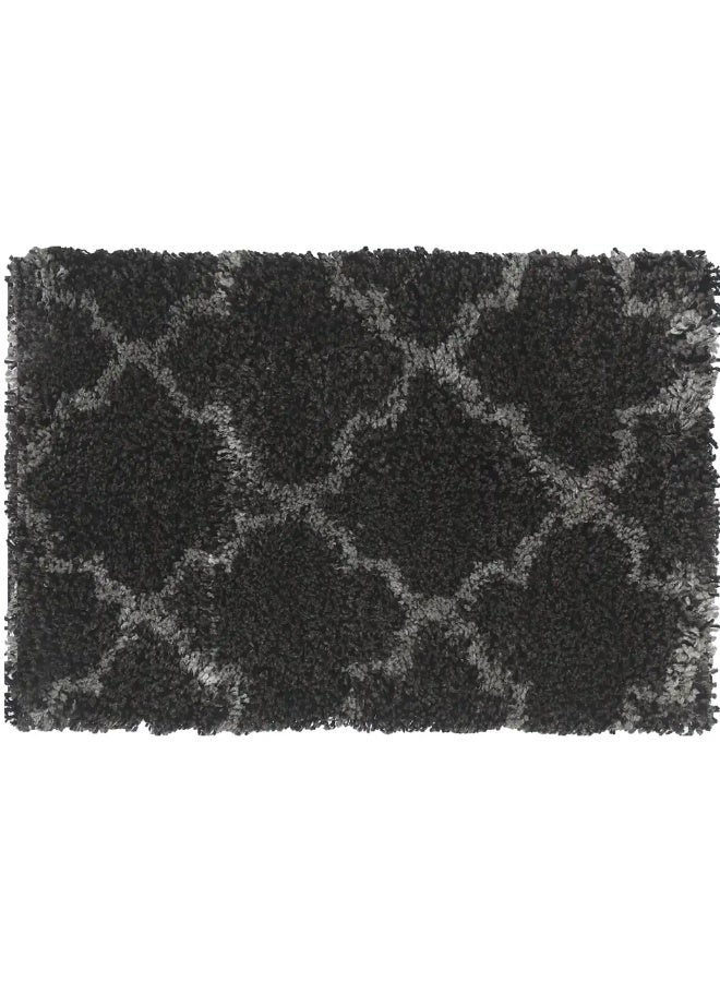 دواسة باب بولي بروبلين اشلي شاج النساجون الشرقيون، 50×80 سم - اسود رمادي - Image 2