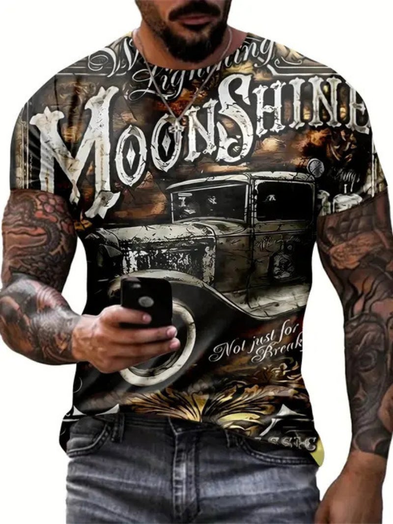 3D Digital Printing Men's Short-Sleeved Round Neck T-Shirt - Image 1