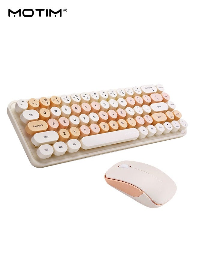 Motim Wireless Keyboard And Mouse Combo 84-Key, 2.4G Wireless Connection, Ultra-Thin Sleek, Full-Sized Typewriter Cordless USB Keyboard and Mouse for Windows, Android, Laptop/Tablet  - Image 2