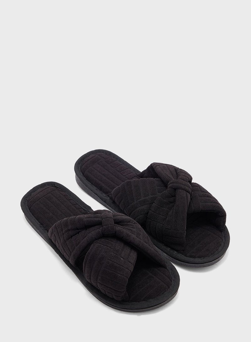 Ginger Bow Detail Bedroom  Slippers  - Image 1