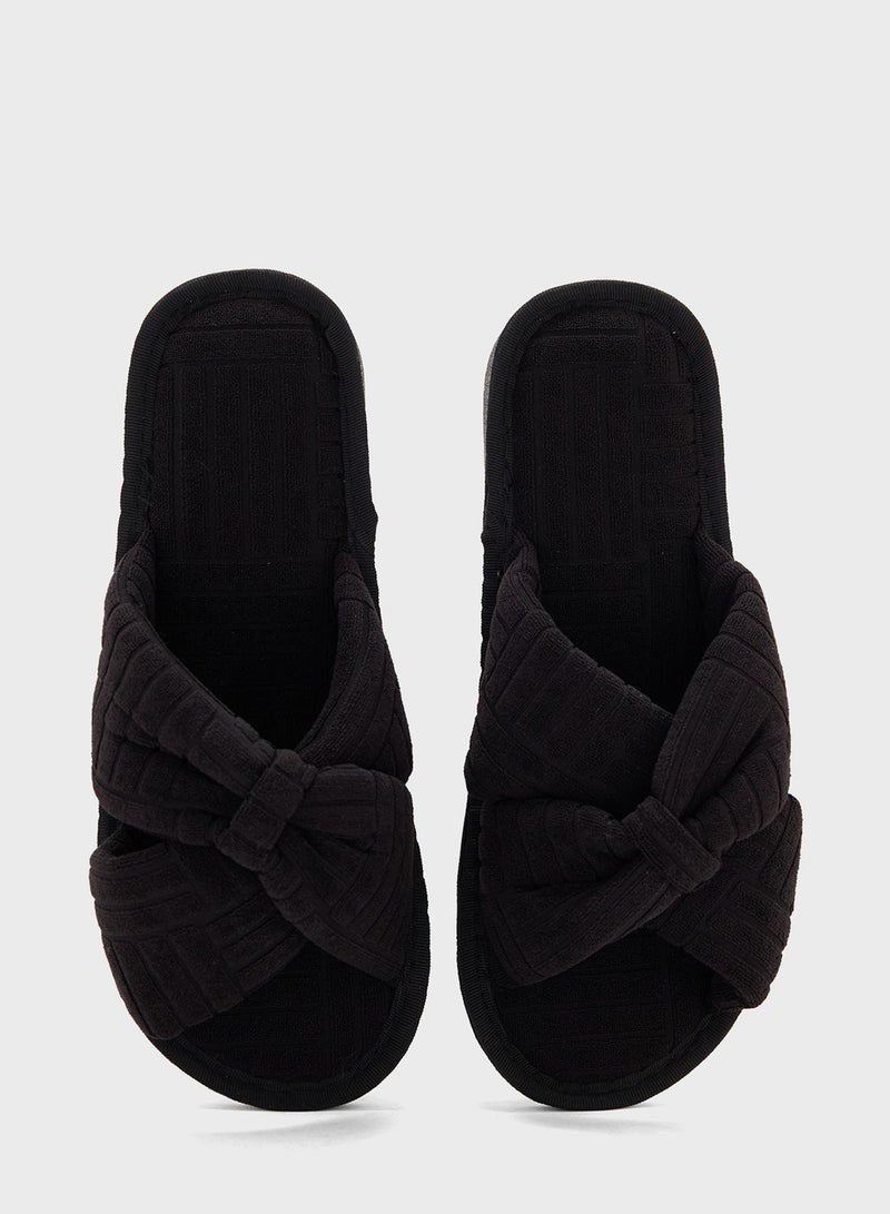 Ginger Bow Detail Bedroom  Slippers  - Image 4