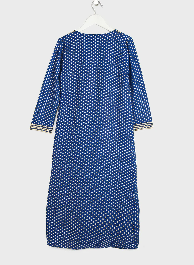 Little Golden Apple Kids  Polka Dot Jalabiya