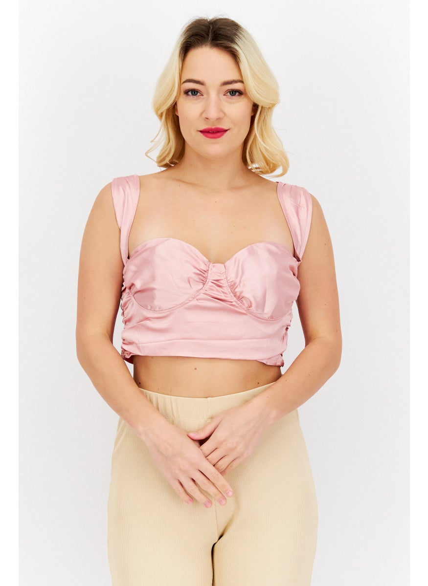 Women Sweetheart Neck Sleeveless Solid Top, Pink - pzsku/ZB1D5EED32B0CF078BF0FZ/45/_/1724351243/2f183b04-25a0-4ca7-a7af-e7f1f250ee89