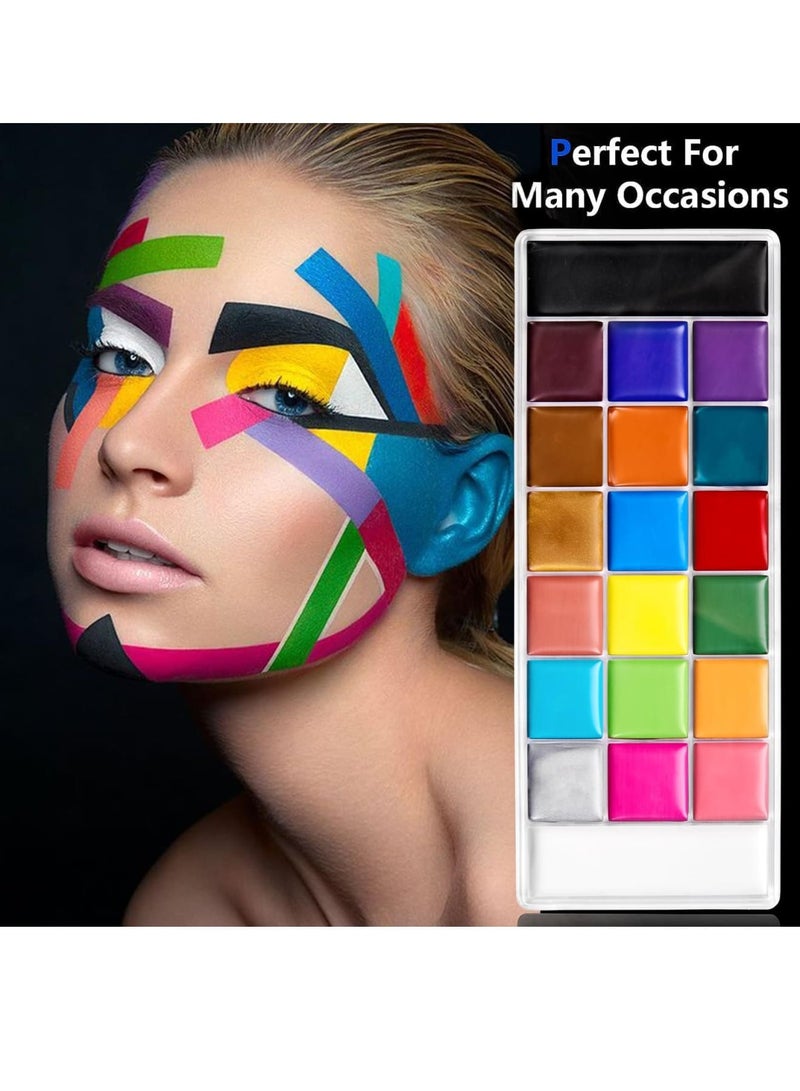 Face Body Paint Set-Athena Painting Palette,10 Professional Artist Brush,Large Deep Pan Ideal for  Cosplay Party SFX Arty Stage Makeup - Image 4