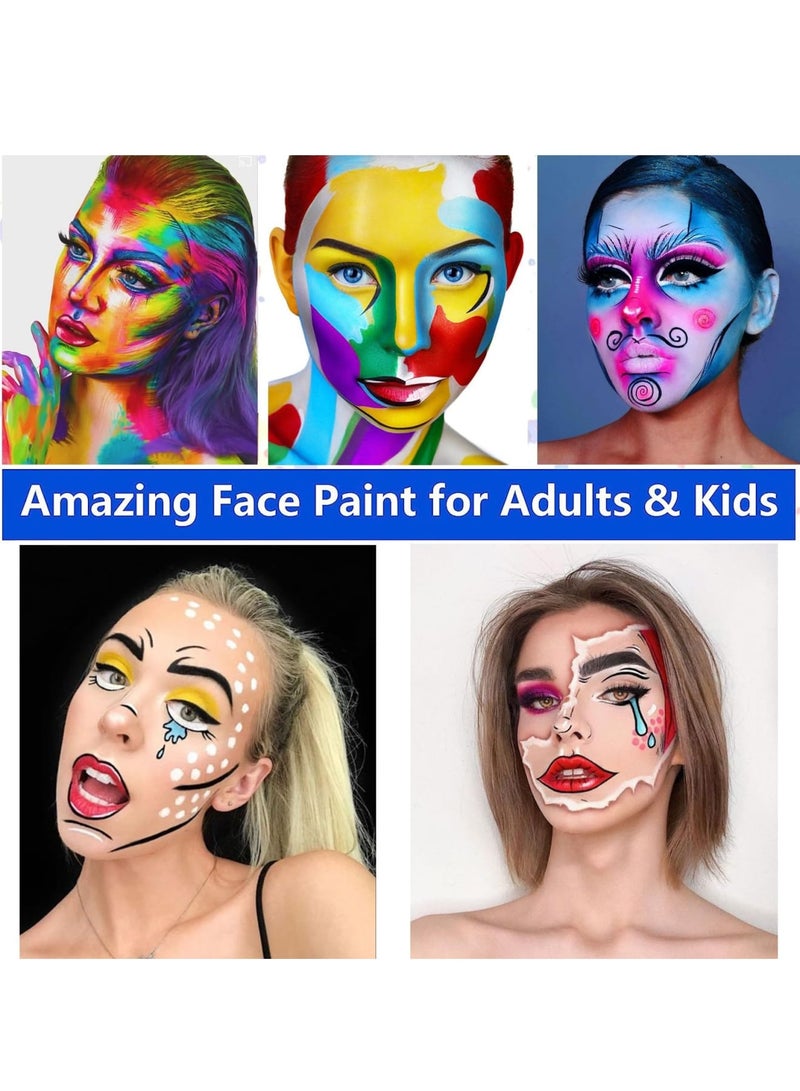 Face Body Paint Set-Athena Painting Palette,10 Professional Artist Brush,Large Deep Pan Ideal for  Cosplay Party SFX Arty Stage Makeup - Image 5