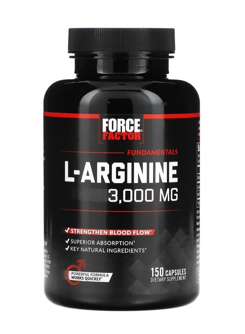 فوريس فاكتور 150 كبسولة من إل-أرجينين 3000 مجم (600 مجم لكل كبسولة)