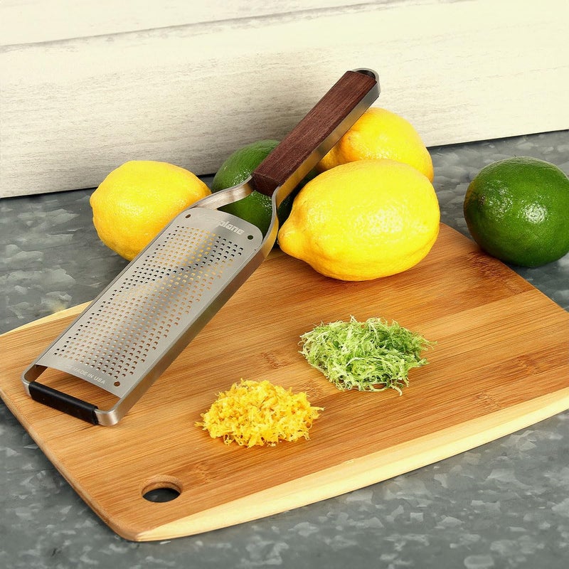 Microplane Master Series Wood Handle Stainless Steel Frame Fine Blade Cheese Grater - Image 5