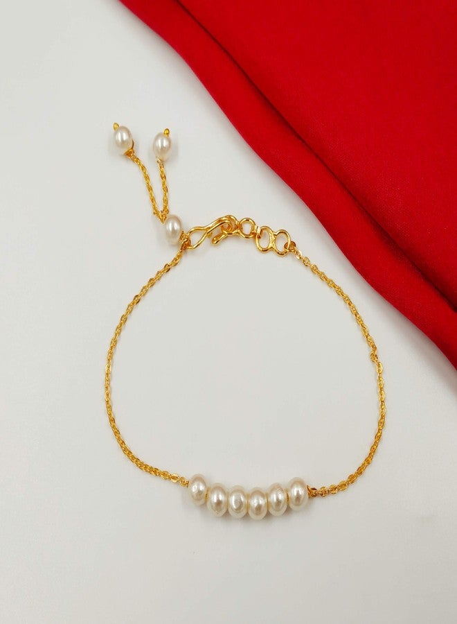 JHB Brass Bracelet for Women (Golden) - Image 3
