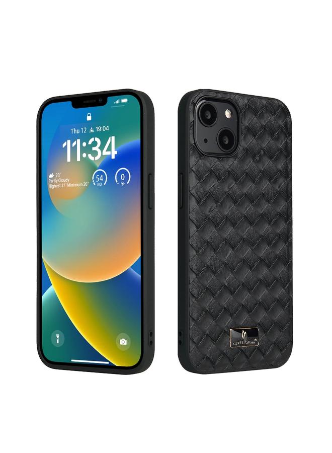 The Bros Case For iPhone 14 Fierre Shann Leather Texture Phone Back Cover Case