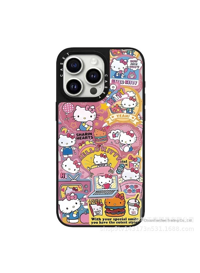 CASETIFY x Hello Kitty Sticker Phone Case - Compatible with iPhone 16 Pro/15 Pro Max/13/12