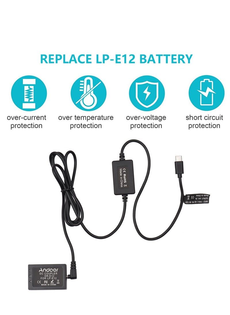 ANDOER - Andoer PD USB Type-C Dummy Battery DC Coupler - Image 1
