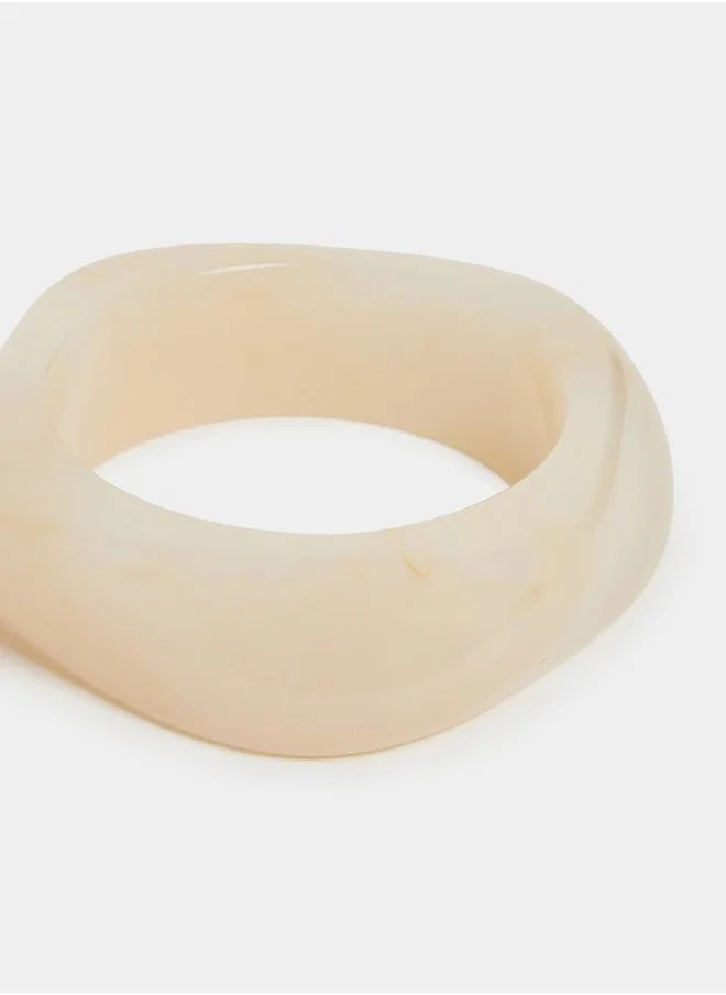 Styli Tortoiseshell Design Chunky Bangle