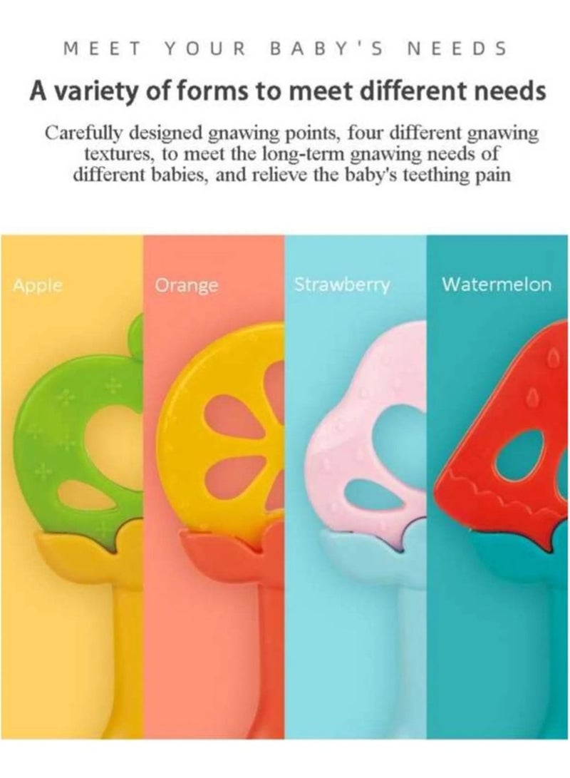 ZedPlay Red Silicone Fruit Teether & Baby Rattle BPA-Free Infant Teething Toy for Soothing Gums Safe Sensory Relief for Newborns & 3-12 Months - Image 5