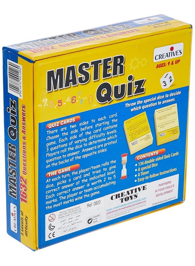 Creative's Educational Aids P. Ltd.-Cre0820 Master Quiz (Multi-Color) For Kid - Image 3