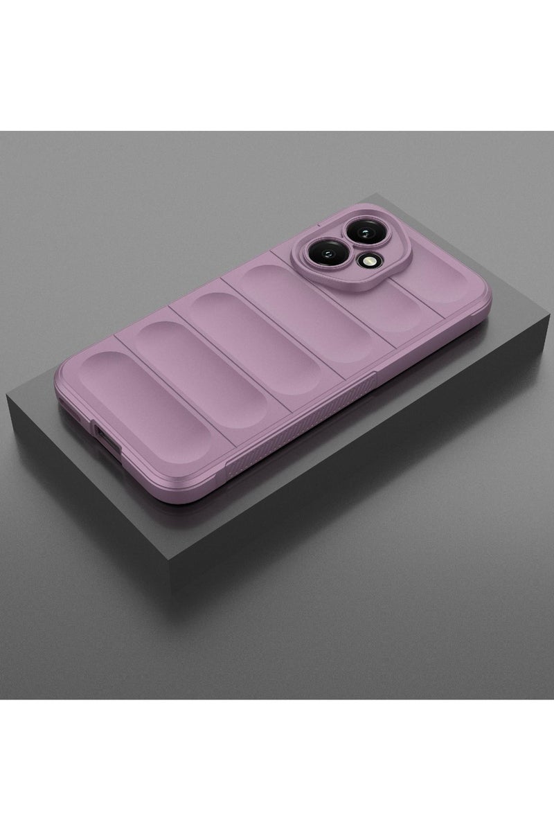 جراب موبايل ماجيك شيلد  سيليكون مضاد للصدمات وحمايه للكاميرا متوافق  Honor 400 (ارجواني) - Image 3