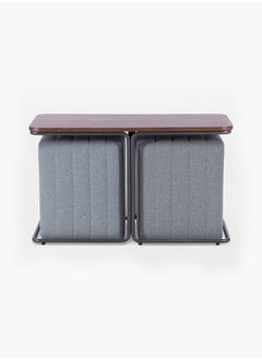 2XL Home Ezra Coffee Table With 2 Stool Light Blue 80x40x46 cm  - Image 1
