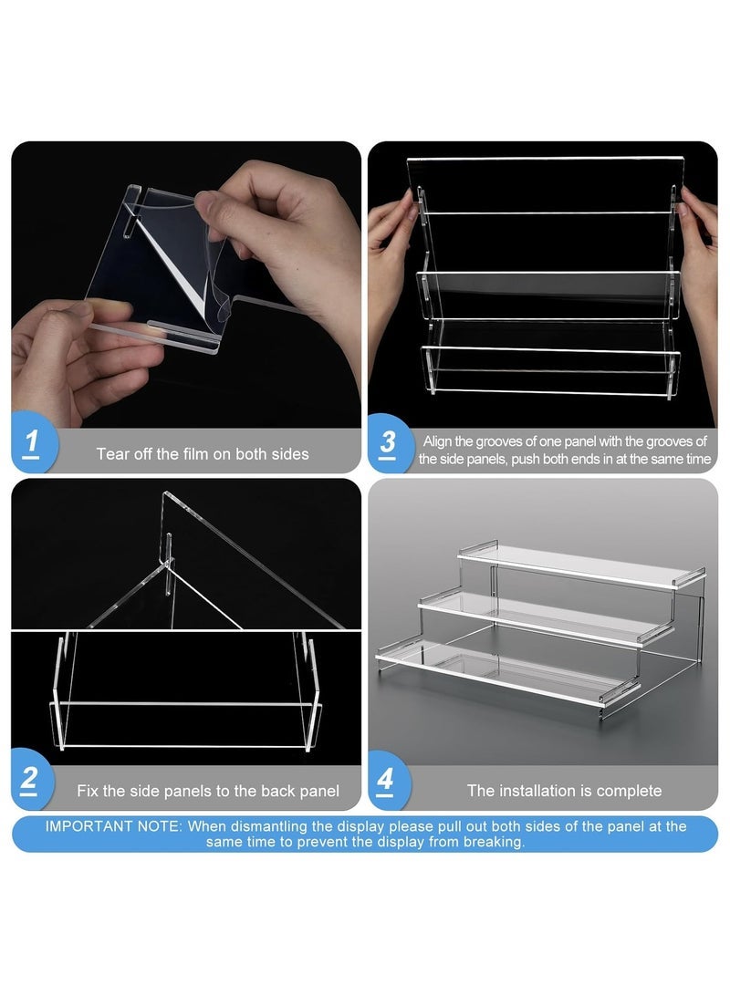 TPGP Clear Acrylic Display Stand, 3 Tiered Display Riser Stand Perfume Stand Organiser for Pop Figures, Perfume, Cupcake, Dessert, Nail Polish, Transparent - Image 5