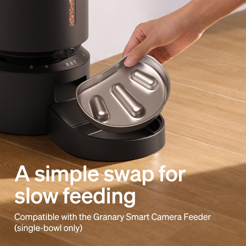 PETLIBRO Slow Feeder Bowl for Small Dogs & Cats, 1.125 Cupâ€” Anti-Gulp Stainless Steel Dog & Cat Bowl, Helps Reduce Risk of Bloat, Dishwasher Safe â€” Compatible with PETLIBRO Camera Automatic Feeder - Image 2