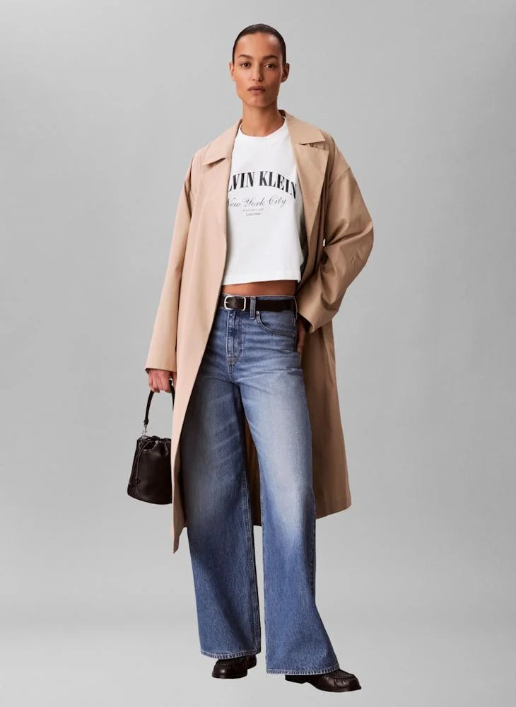 Calvin Klein Jeans  Casual Cropped Boxy Heritage Crest L for Women | Best Price UAE