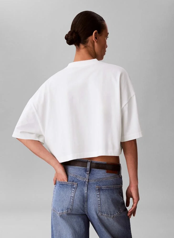 Calvin Klein Jeans Casual Cropped Boxy Heritage Crest L