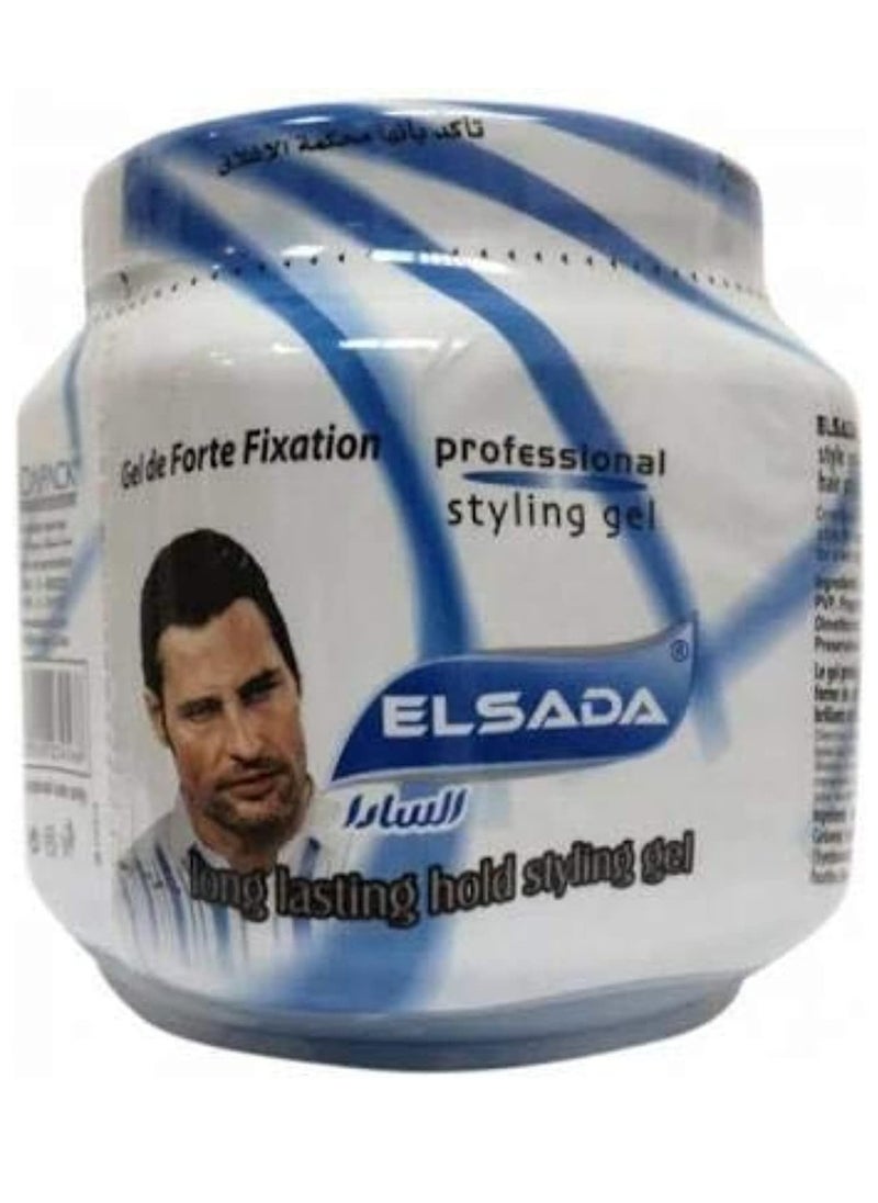 Elsada - Elsada Professional Styling Gel Long Lasting Hold Hair Styling Blue - 1000 ML - Image 1