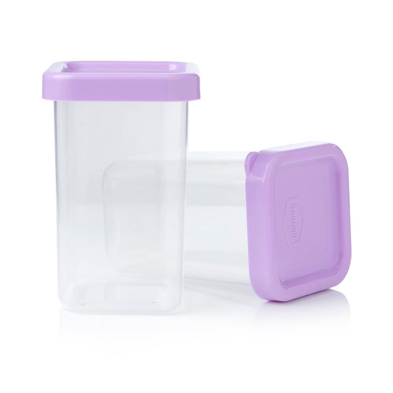 Gluman Plastic Masala Container Set With Organiser Tray And SpoonSpice Organiser With PrePrinted Sticker Labels100 Food GradeDishwasher SafeFreezer SafeMicrowave SafeReusablePurpleBlue - Image 3